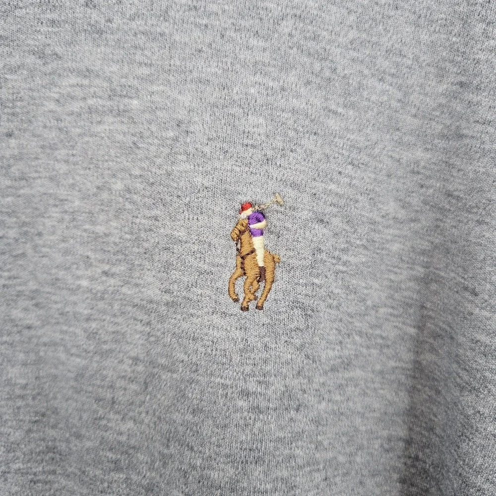 Polo Ralph Lauren Polo Shirt Men XXLT Gray Knit Short‎ Sleeve Flesh Pony Logo